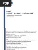 Crianza Positiva para Adolescentes, para Padres de Familia Cuyos Hijos Asisten A Psicoterapia