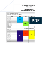 St. Therese-Mtc Colleges Tigbauan Site Class Schedule SECOND SEMESTER, AY 2021-2022