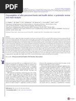 Consumption of Ultra Processed Foods and Health Status A Systematic Review and Meta Analysis