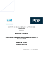 Ensayo Sobre de La Participación de La Enfermería en Los Procesos de La Atención A La Salud