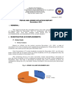 Peace and Order Situation Report December 2021 General:: A. Crime Trend