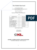 The Foldable Skate Board: Bachelor of Technology in Department of Computer Science and Engineering