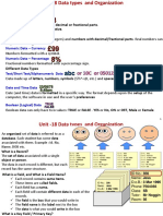 Unit 18 - Data Types and Organization