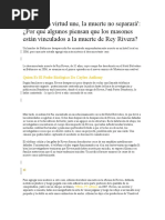 A Quien La Virtud Une, La Muerte No Separara