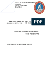 Codigo Procesal Penal Articulo 368 Apertura Desglozado