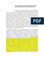 Puntaje de Detección de Riesgo Nutricional para Mortalidad en Pacientes Críticamente Enfermos (NSRR: Nutritional Score Risk Research)