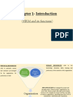 Chapter 1-Introduction: (HRM and Its Functions)