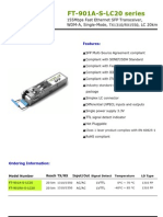 FT-901A-S-LC20 Series: 155Mbps Fast Ethernet SFP Transceiver, WDM-A, Single-Mode, LC 20km