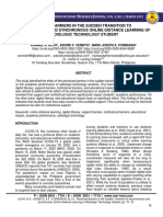 Perceived Barriers in The Sudden Transition To Asynchronous and Synchronous Online Distance Learning of Radiologic Technology Student