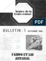 ARRABAL, Fernando - Fando Et Lis. Théâtre de La Croix Rousse (Lyon) - Bulletin 1 Octobre 1965)