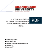 A Study On Customer Satisfaction Towards Banking Services of The State Bank of India