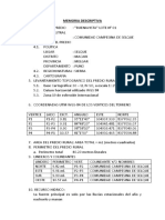 Memoria Descriptiva