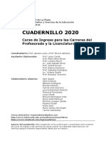 Cuadernillo Ingreso Letras 2020