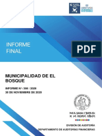 Informe Final 386-2020 Municipalidad de El Bosque - Sobre Auditoria A Estados Financieros 2019