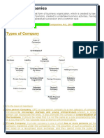 Types of Company