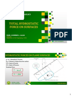Total Hydrostatic Force On Surfaces: Cengr 3260 - Hydraulics