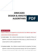 20MCA203 Design & Analysis of Algorithms