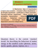 Module 3 Elements of Quantum Mechanics