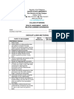 Checklist Lungs and Thorax