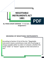 Negotiable Instruments Act 