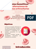 Anemias Hemolíticas Por Alteraciones de Enzimas Eritrocitarias