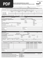 Formulario de Conocimiento Del Cliente: Fecha Diligenciamiento Ciudad Sucursal Tipo Solicitud