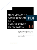 Mecanismos de Conservación de La Biodiversidad en Colombia