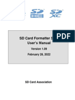 SD Card Formatter 5.0.2 User's Manual: February 28, 2022