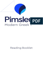 Modern Greek 1: Reading Booklet