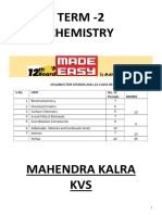 Term - 2 Chemistry: Mahendra Kalra