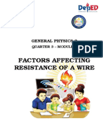 Factors Affecting Resistance of A Wire: General Physics 2