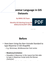 Presentation Using Myanmar Language in GIS Datasets MIMU