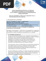 Guia de Actividades y Rúbrica de Evaluación - Fase 1 - Contextualización Del Problema