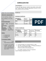 Curriculum Vitae: Month/Year