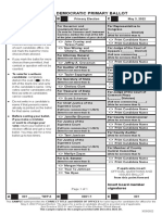 Official Democratic Primary Sample Ballot