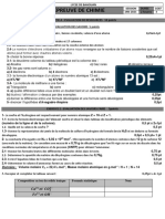 Epreuve de Chimie: Données: Volume Molaire V