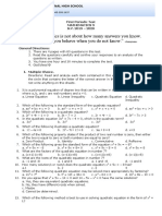 Grade 9 - 1st Periodic Test