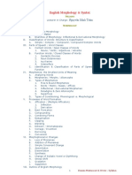 Morphology and Syntax Syllabus