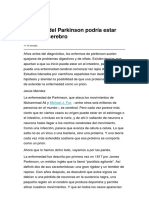 El Origen Del Parkinson Podría Estar Fuera Del Cerebro