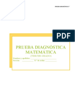 Prueba Diagnóstica 3° - Matemática