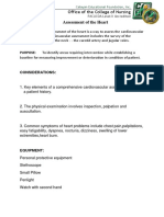 Assessment of Heart - CHECKLIST