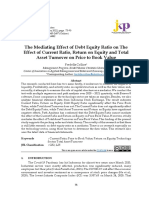 The Mediating Effect of Debt Equity Ratio On The Effect of Current Ratio, Return On Equity and Total Asset Turnover On Price To Book Value