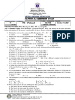 Assessment Sheet Pre Calculus 3