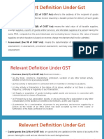 Relevant Definaitions GST