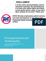 Fluoroquinolones and Tendinopathy