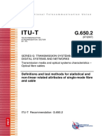 G.650.2 Definitions and Test Methods For Statistical and Non-Linear Related Attributes of Single-Mode Fibre and Cable