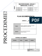 4.1 Procedimiento de Plan de Emergencia