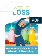 How To Lose Weight 10 Lbs in A Month: - 7 Simple Steps