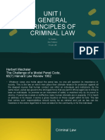 Unit I General Principles of Criminal Law