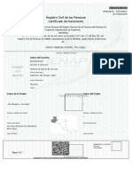 Certificado de Nacimiento Nedeyda